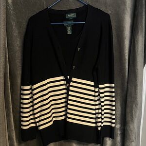 Lauren Ralph Lauren women’s 2 piece Cardigan in Navy and Cream